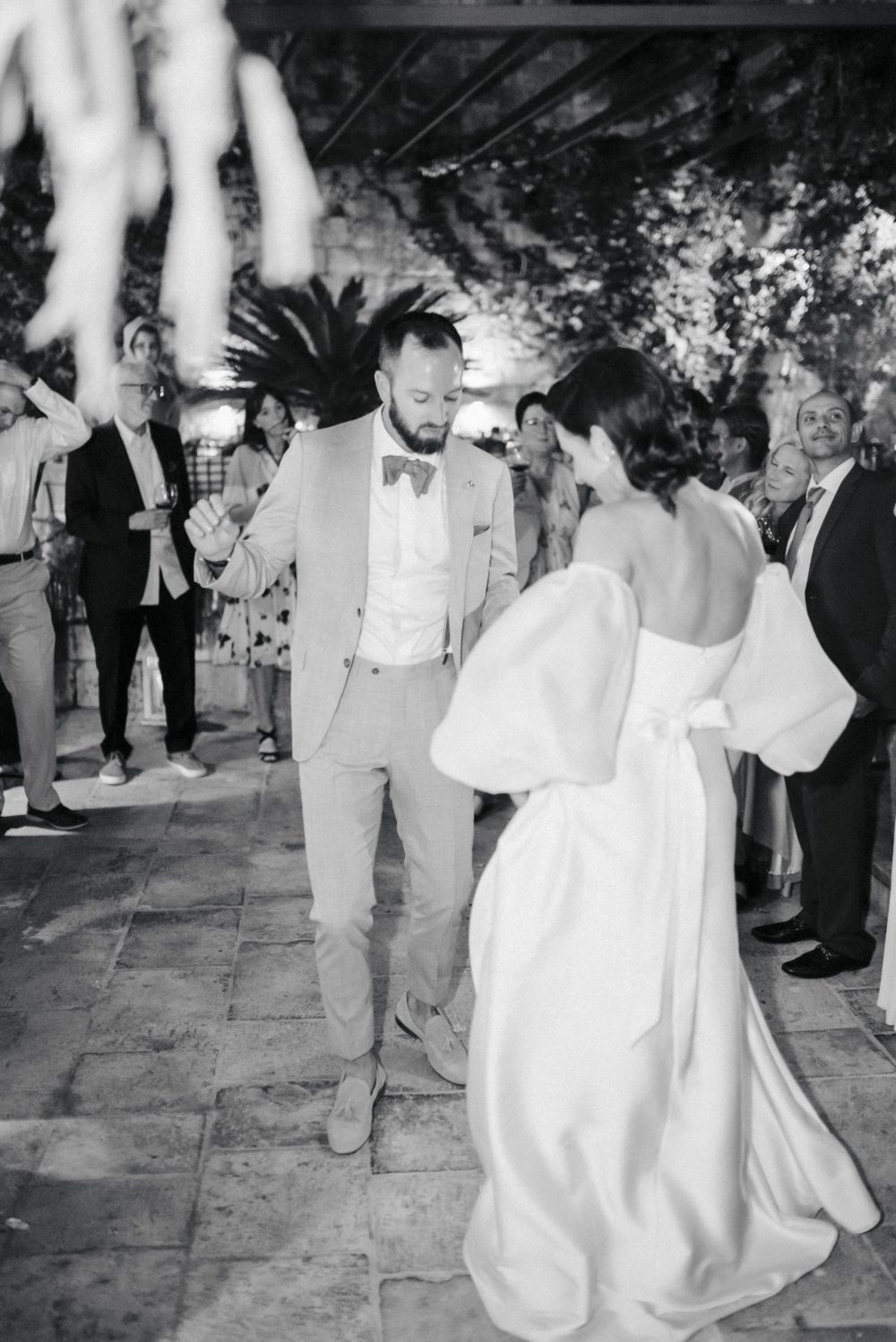 Bride and groom dancing at the San Giorgio Hotel in Vis