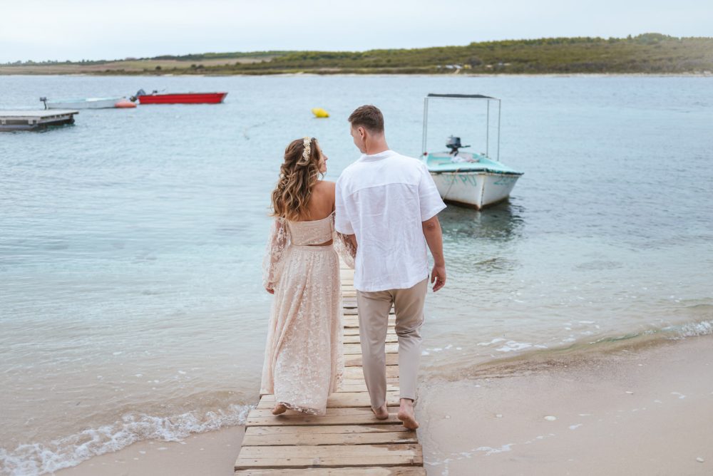 Couple session after wedding on Levan Island Istria