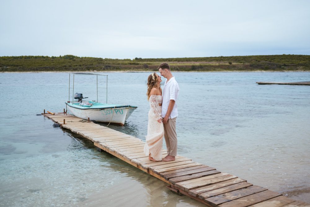 Couple session after wedding on Levan Island Istria