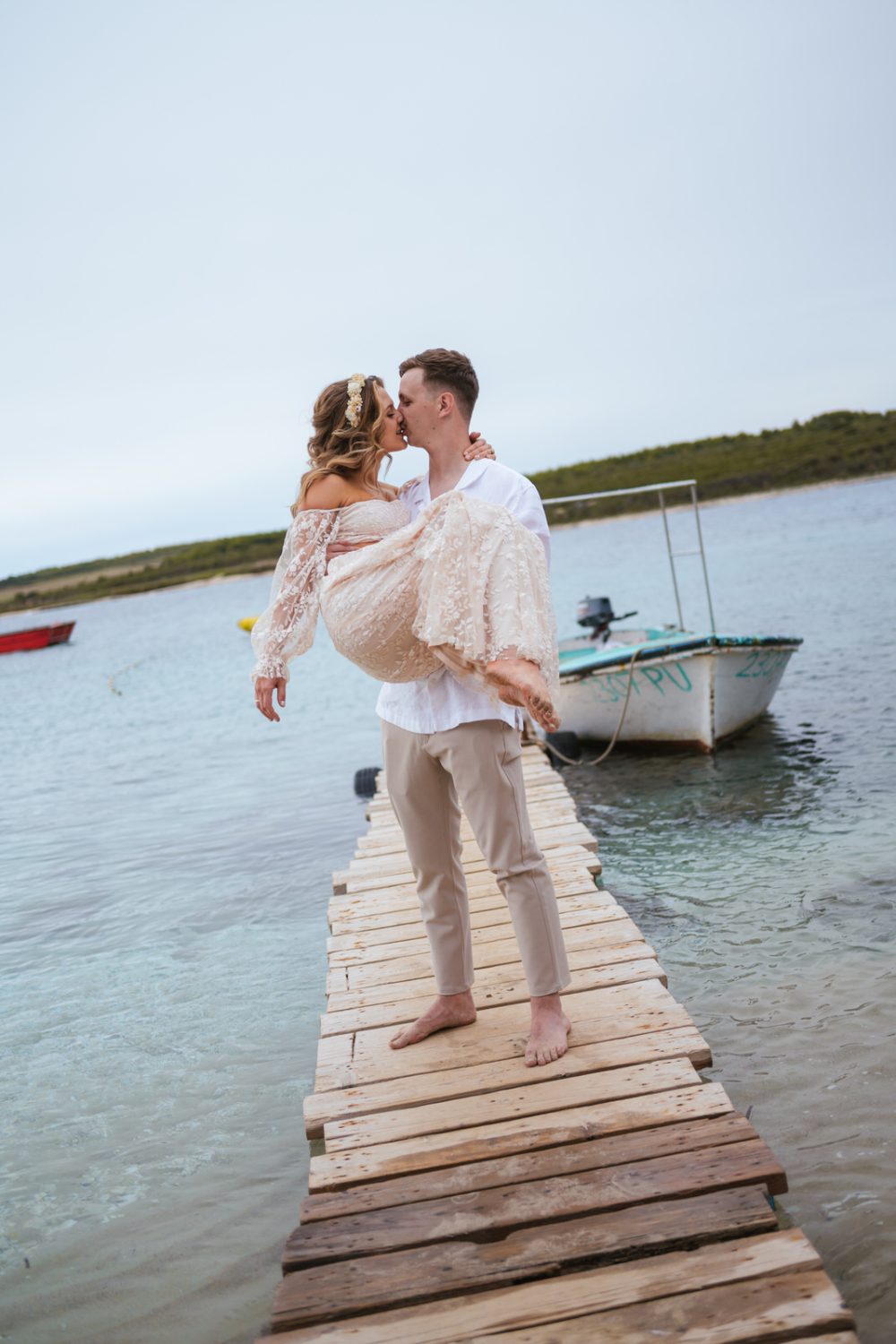 Couple session after wedding on Levan Island Istria
