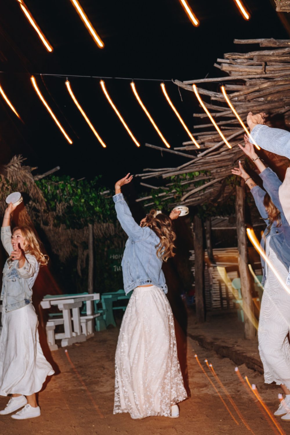 Wedding guests dancing on Levan Island in istria