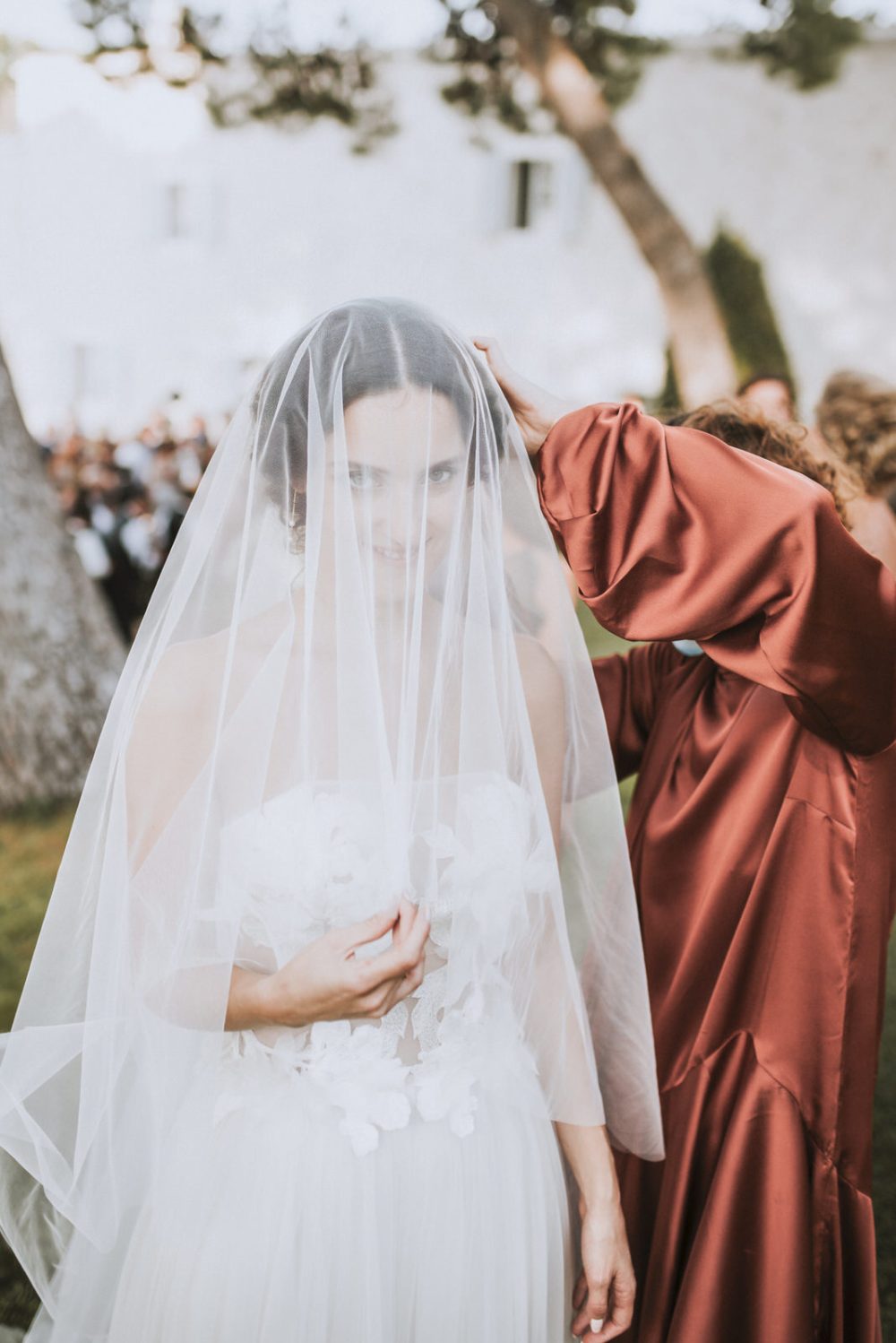 Bride getting ready for the ceremony at Martinis Marchi captured by Viktor Pravdica