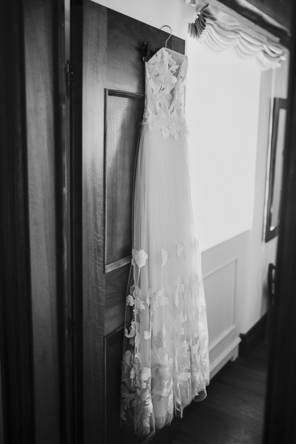Wedding dress detail captured by Viktor Pravdica