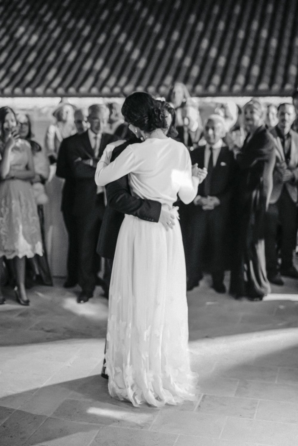 Bride and groom dancing at Martinis Marchi Castle captured by Croatian photographer