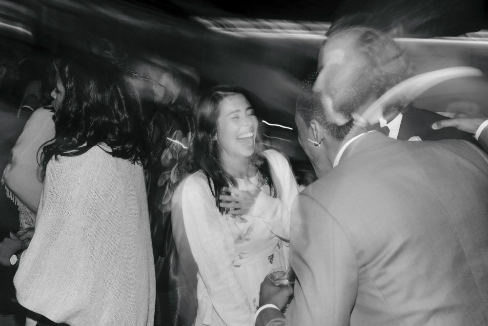 Wedding guests dancing at Martinis Marchi Castle captured by Viktor Pravdica