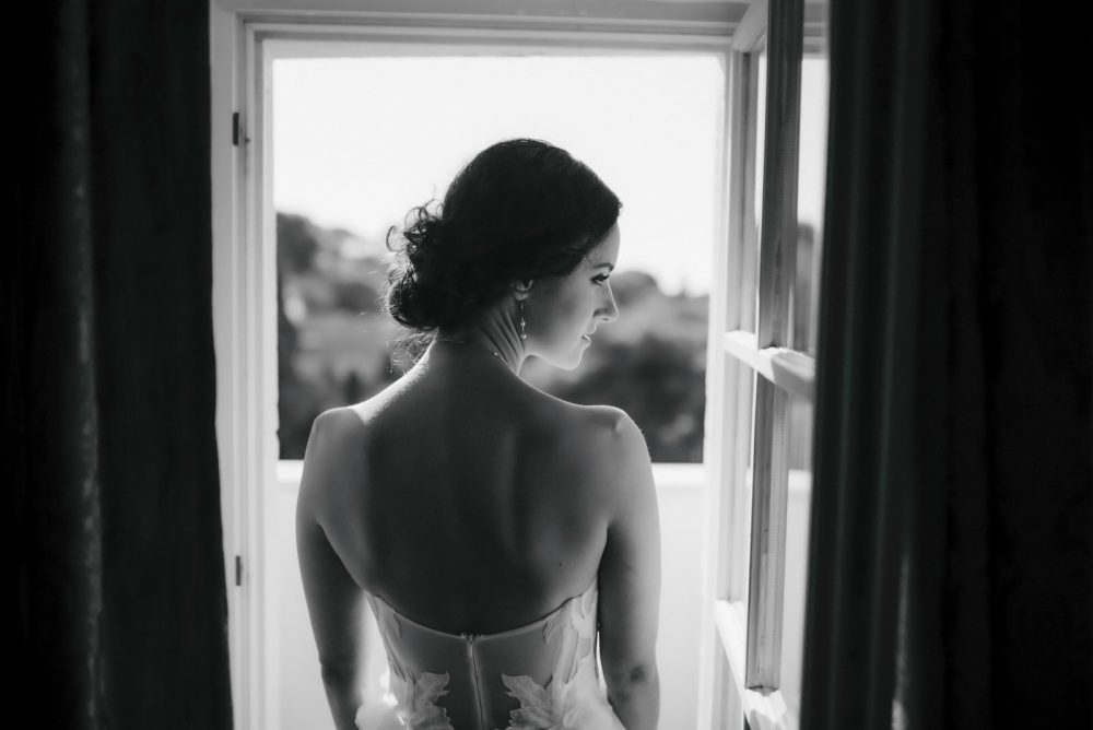 Bridal portrait at Martinis Marchi Castle captured by Croatian photographer