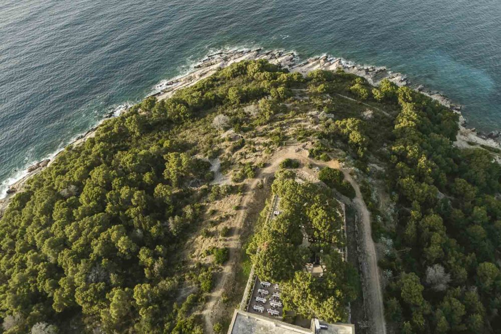 Drone view of Fort George Vis
