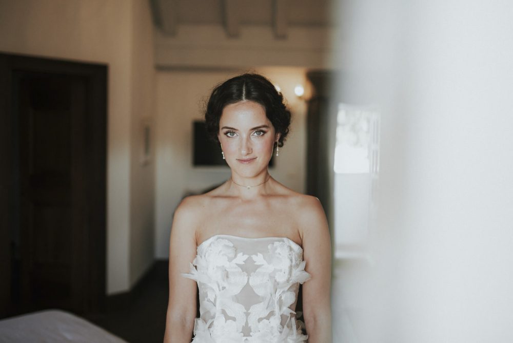 Bridal portrait at Martinis Marchi Castle captured by Croatian photographer